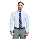 COOL FX STRIPE BUTTON DOWN DRESS SHIRT SLIM - BLUE BIRD