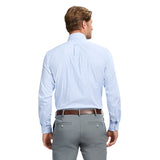 COOL FX STRIPE BUTTON DOWN DRESS SHIRT SLIM - BLUE BIRD