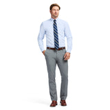 COOL FX STRIPE BUTTON DOWN DRESS SHIRT SLIM - BLUE BIRD