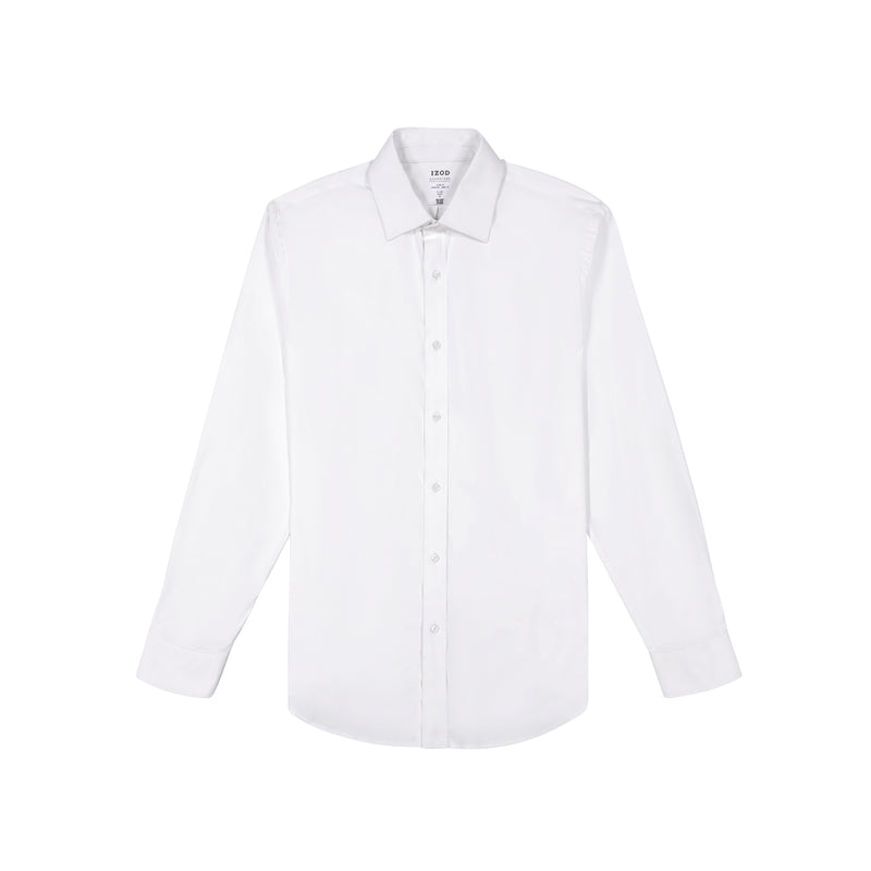 ADVANTAGE PERFORMANCE COOL FX SPREAD COLLAR SLIM FIT BUTTON-DOWN SHIRT - WHITE