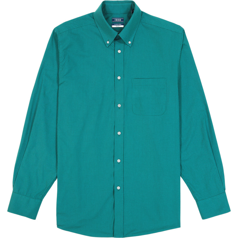 ALL OVER STRETCH BUTTON DOWN DRESS SHIRT - PACIFIC