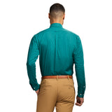 ALL OVER STRETCH BUTTON DOWN DRESS SHIRT - PACIFIC