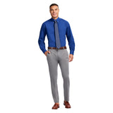 ALL OVER STRETCH BUTTON DOWN DRESS SHIRT - TRUE BLUE