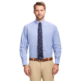 ALL OVER STRETCH BUTTON DOWN DRESS SHIRT - SODALITE BLUE