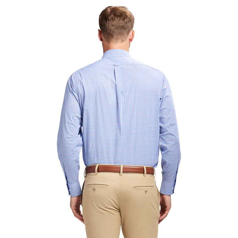 ALL OVER STRETCH BUTTON DOWN DRESS SHIRT - SODALITE BLUE