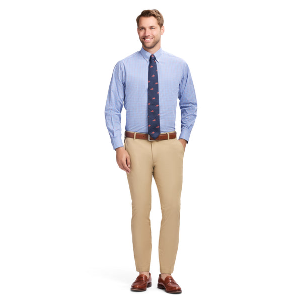 ALL OVER STRETCH BUTTON DOWN DRESS SHIRT - SODALITE BLUE