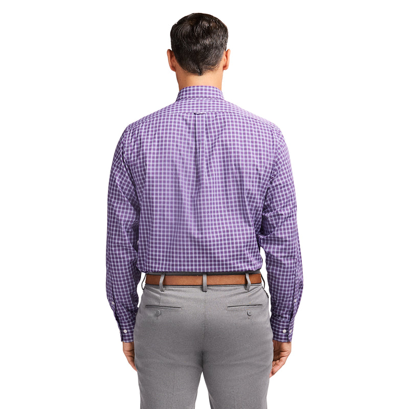 ALL OVER STRETCH BUTTON DOWN DRESS SHIRT - SODALITE BLUE