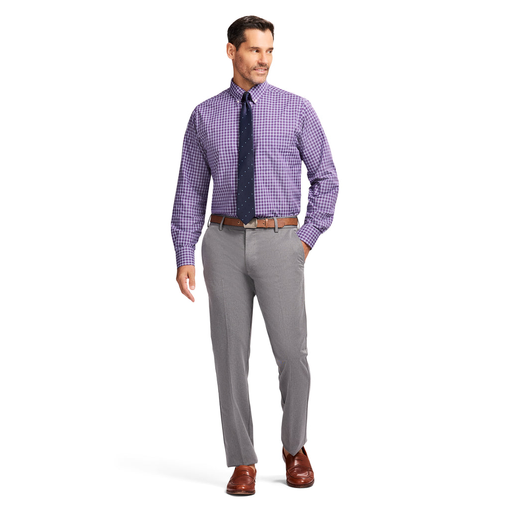 izod button down dress shirts All-over Stretch L/s Plaid Button-down Dress Shirt - Izod Sportswear