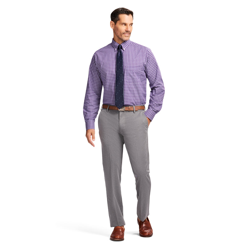 ALL OVER STRETCH BUTTON DOWN DRESS SHIRT - SODALITE BLUE