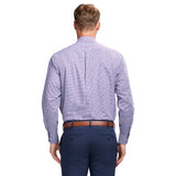 ALL OVER STRETCH BUTTON DOWN DRESS SHIRT - BIKING RED