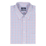 ALL-OVER STRETCH L/S PLAID BUTTON-DOWN DRESS SHIRT - CHILLI PEPPER