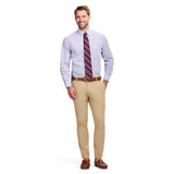 ALL OVER STRETCH BUTTON DOWN DRESS SHIRT - CHILLI PEPPER