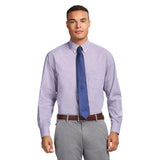 ALL OVER STRETCH BUTTON DOWN DRESS SHIRT - IMPERIAL PURPLE