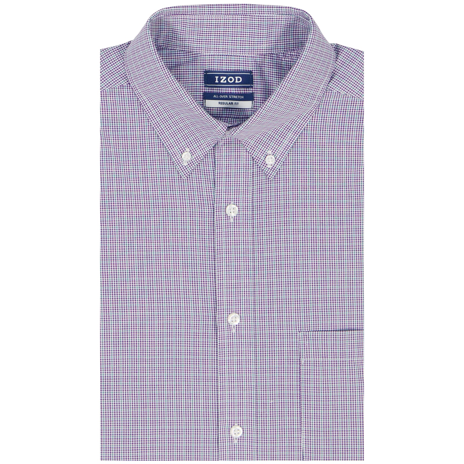 All Over Stretch Button Down Dress Shirt - Imperial Purple – IZOD