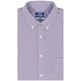 ALL-OVER STRETCH L/S PLAID BUTTON-DOWN DRESS SHIRT - IMPERIAL PURPLE