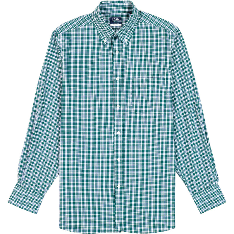 ALL OVER STRETCH BUTTON DOWN DRESS SHIRT - BAYBERRY