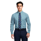 ALL OVER STRETCH BUTTON DOWN DRESS SHIRT - BAYBERRY