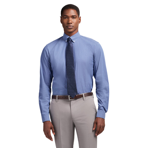 COOL FX BUTTON DOWN DRESS SHIRT SLIM - TH NAVY