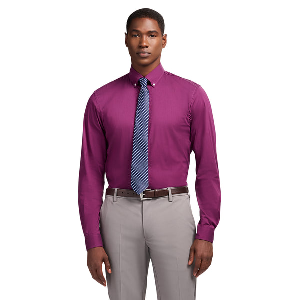 COOL FX BUTTON DOWN DRESS SHIRT SLIM - IMPERIAL PURPLE