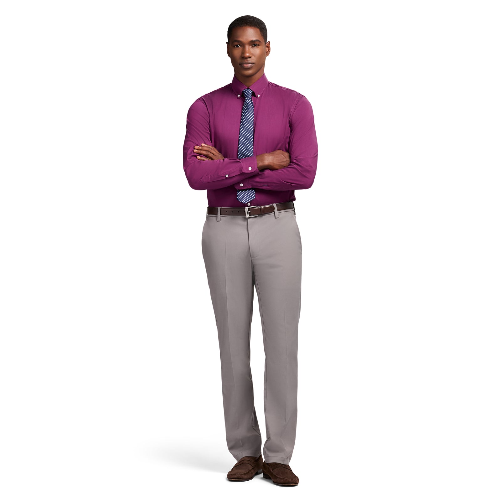 Cool Fx Button Down Dress Shirt - Imperial Purple – IZOD