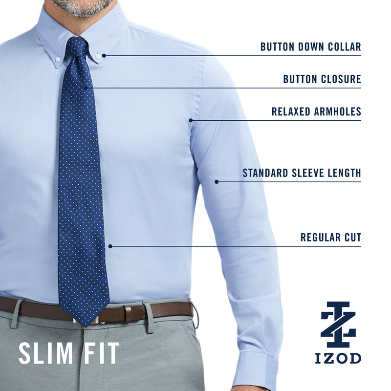 izod dress shirt All-over Stretch L/S Plaid Button-down - Sportswear this mens long sleeve dress shirt offers superior comfort whether youre at the office or out for the evening Cool Fx L/s Plaid Button-down