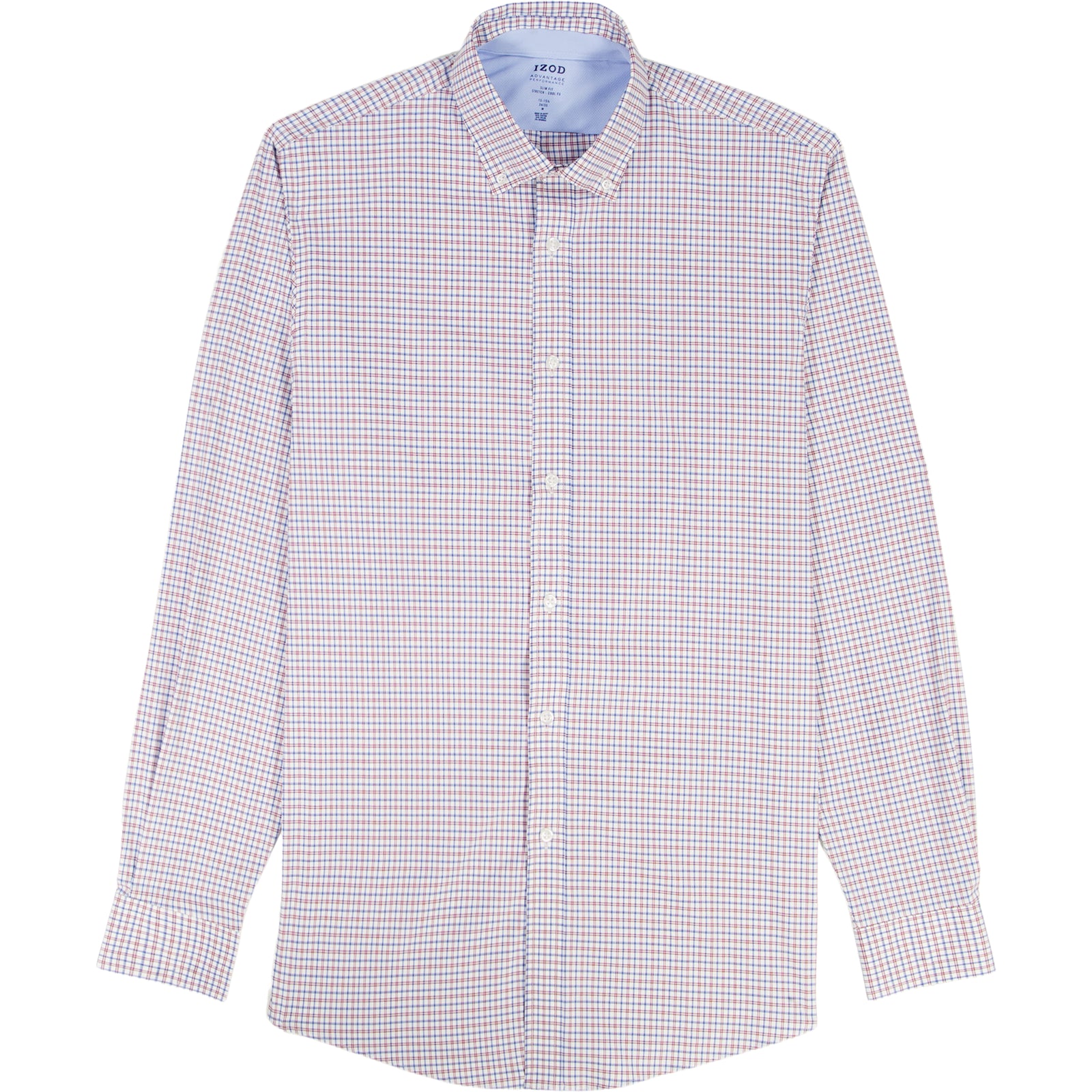 Cool Fx L/s Plaid Button-down Dress Shirt Slim - Izod Sportswear