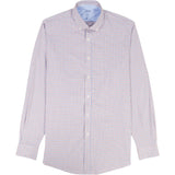 COOL FX PLAID BUTTON DOWN DRESS SHIRT SLIM - BIKING RED