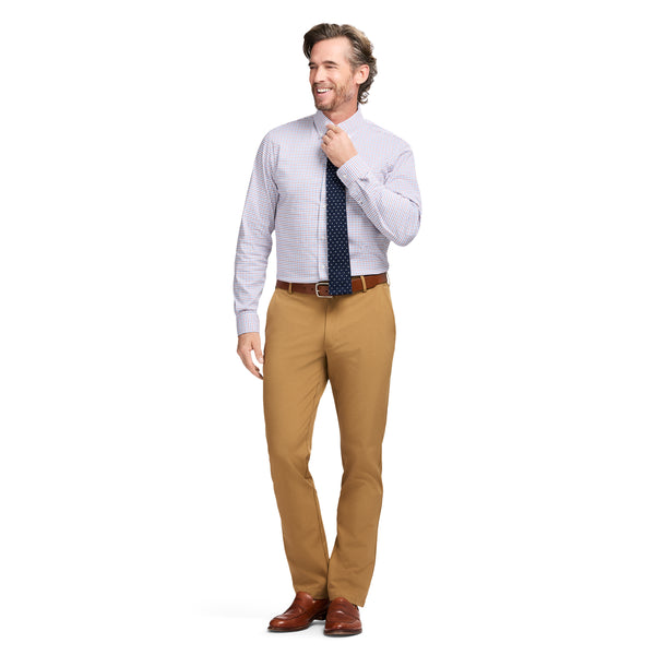 COOL FX PLAID BUTTON DOWN DRESS SHIRT SLIM - BIKING RED