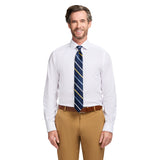 ROYAL TEXTURE BUTTON DOWN DRESS SHIRT - BRIGHT WHITE