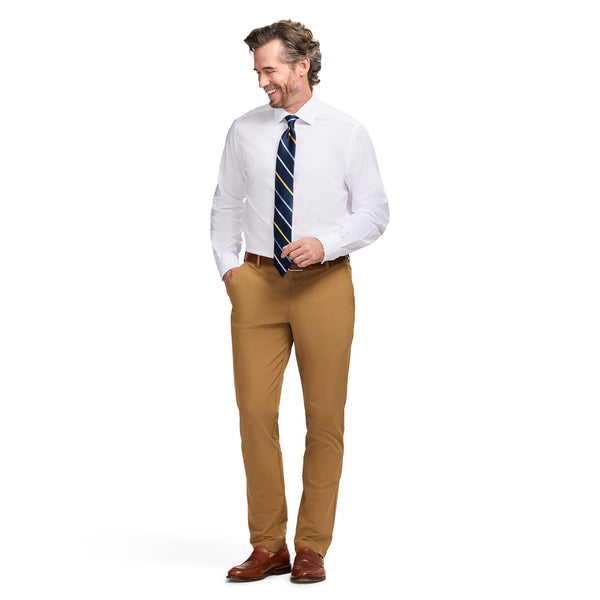 ROYAL TEXTURE BUTTON DOWN DRESS SHIRT - BRIGHT WHITE