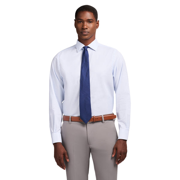 ROYAL TEXTURE BUTTON DOWN DRESS SHIRT - DELLA ROBBIA BLUE