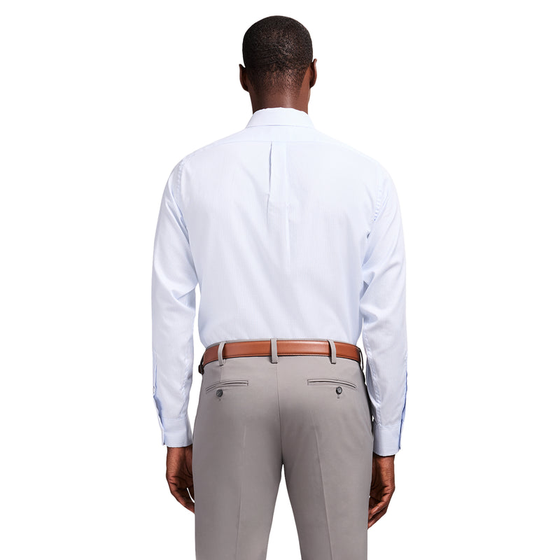 ROYAL TEXTURE BUTTON DOWN DRESS SHIRT - DELLA ROBBIA BLUE