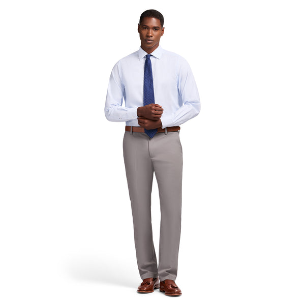 ROYAL TEXTURE BUTTON DOWN DRESS SHIRT - DELLA ROBBIA BLUE
