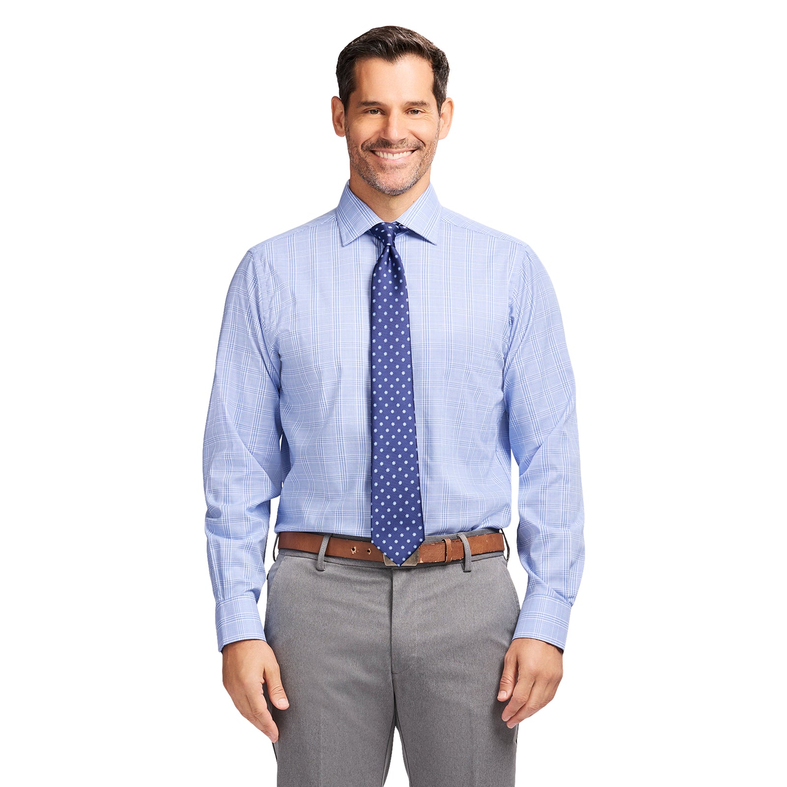 blue textured dress shirt Royal Texture Plaid Button-down - Izod Sportswear This textured print cotton Bicester Black and Gold Jacquard Size:12 US Women (9 UK/AU)