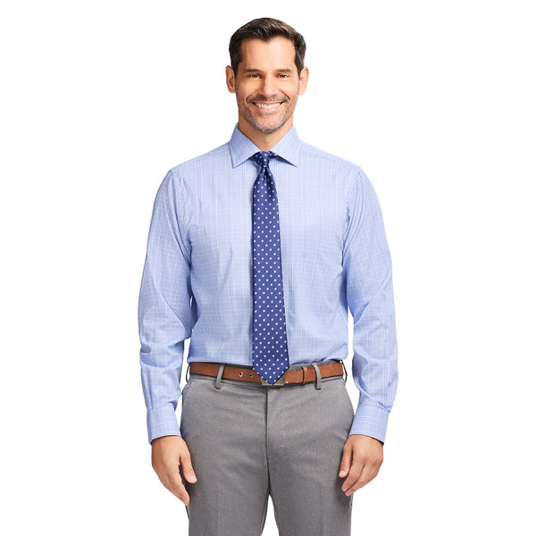 ROYAL TEXTURE BUTTON DOWN DRESS SHIRT - ULTRAMARINE
