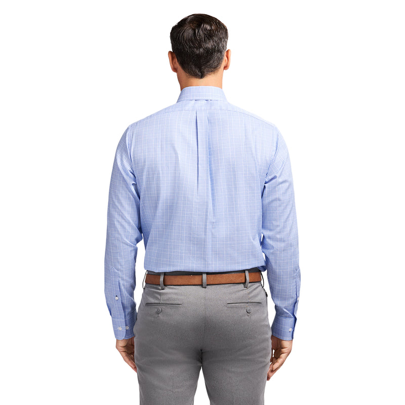 ROYAL TEXTURE BUTTON DOWN DRESS SHIRT - ULTRAMARINE
