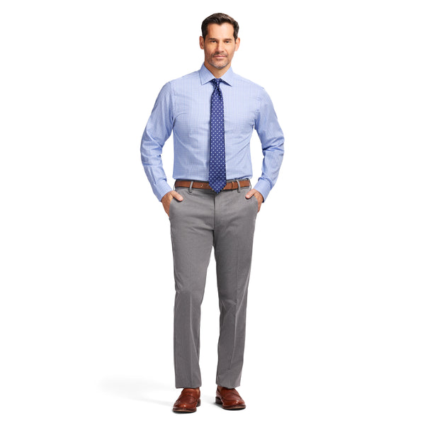 ROYAL TEXTURE BUTTON DOWN DRESS SHIRT - ULTRAMARINE