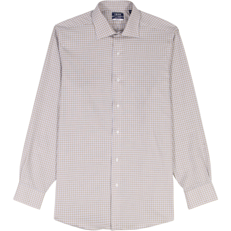 ROYAL TEXTURE BUTTON DOWN DRESS SHIRT - CEDARWOOD KHAKI