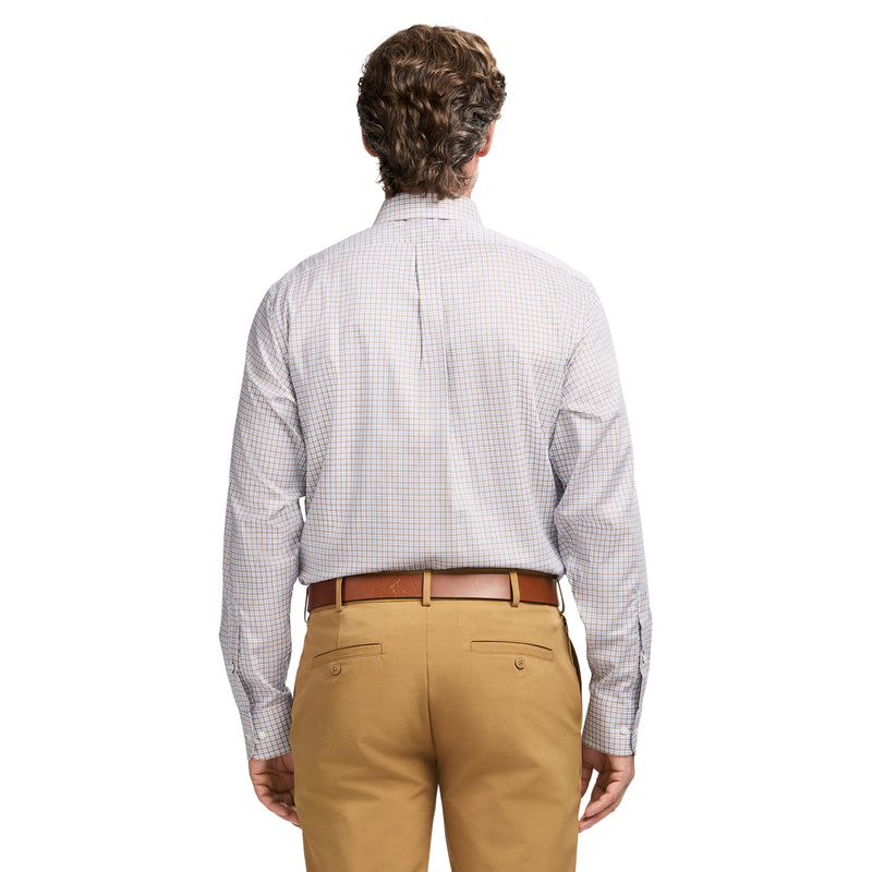 ROYAL TEXTURE BUTTON DOWN DRESS SHIRT - CEDARWOOD KHAKI