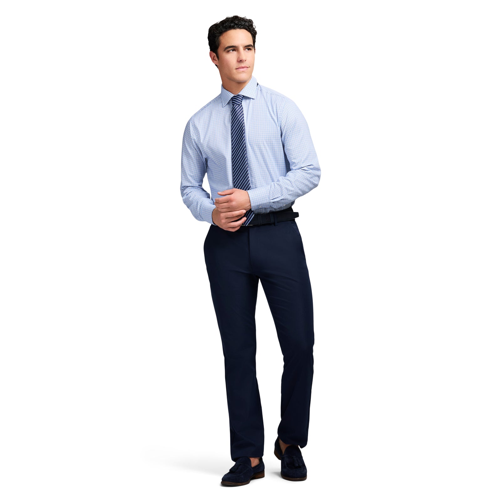 Royal Texture Button Down Dress Shirt - Della Robbia Blue – IZOD
