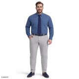BIG & TALL ALL-OVER STRETCH PLAID BUTTON-DOWN DRESS SHIRT - BRIGHT COBALT