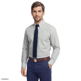 ALL-OVER STRETCH PLAID BUTTON-DOWN DRESS SHIRT - OIL BLUE