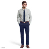 ALL-OVER STRETCH PLAID BUTTON-DOWN DRESS SHIRT - OIL BLUE