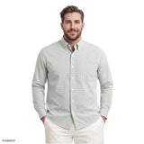 BIG & TALL ALL-OVER STRETCH PLAID BUTTON-DOWN DRESS SHIRT - OIL BLUE