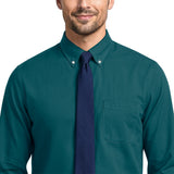 ALL-OVER STRETCH BUTTON-DOWN DRESS SHIRT - ATLANTIC DEEP