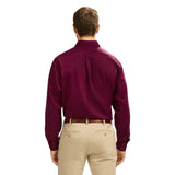 ALL-OVER STRETCH BUTTON-DOWN DRESS SHIRT - GRAPE WINE
