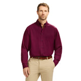 ALL-OVER STRETCH BUTTON-DOWN DRESS SHIRT - GRAPE WINE