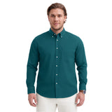 BIG & TALL ALL-OVER STRETCH BUTTON-DOWN DRESS SHIRT - ATLANTIC DEEP