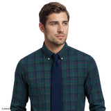 ALL-OVER STRETCH TARTAN BUTTON-DOWN DRESS SHIRT - JASPER