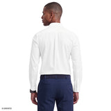 ROYAL TEXTURE BUTTON-DOWN DRESS SHIRT - BRILLIANT WHITE
